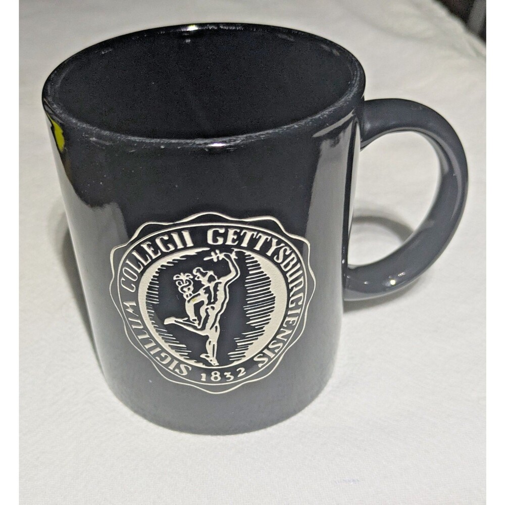 Gettysburg College Black Coffee Mug Ceramic Cup Seal Logo 1832 Alumni Souvenir